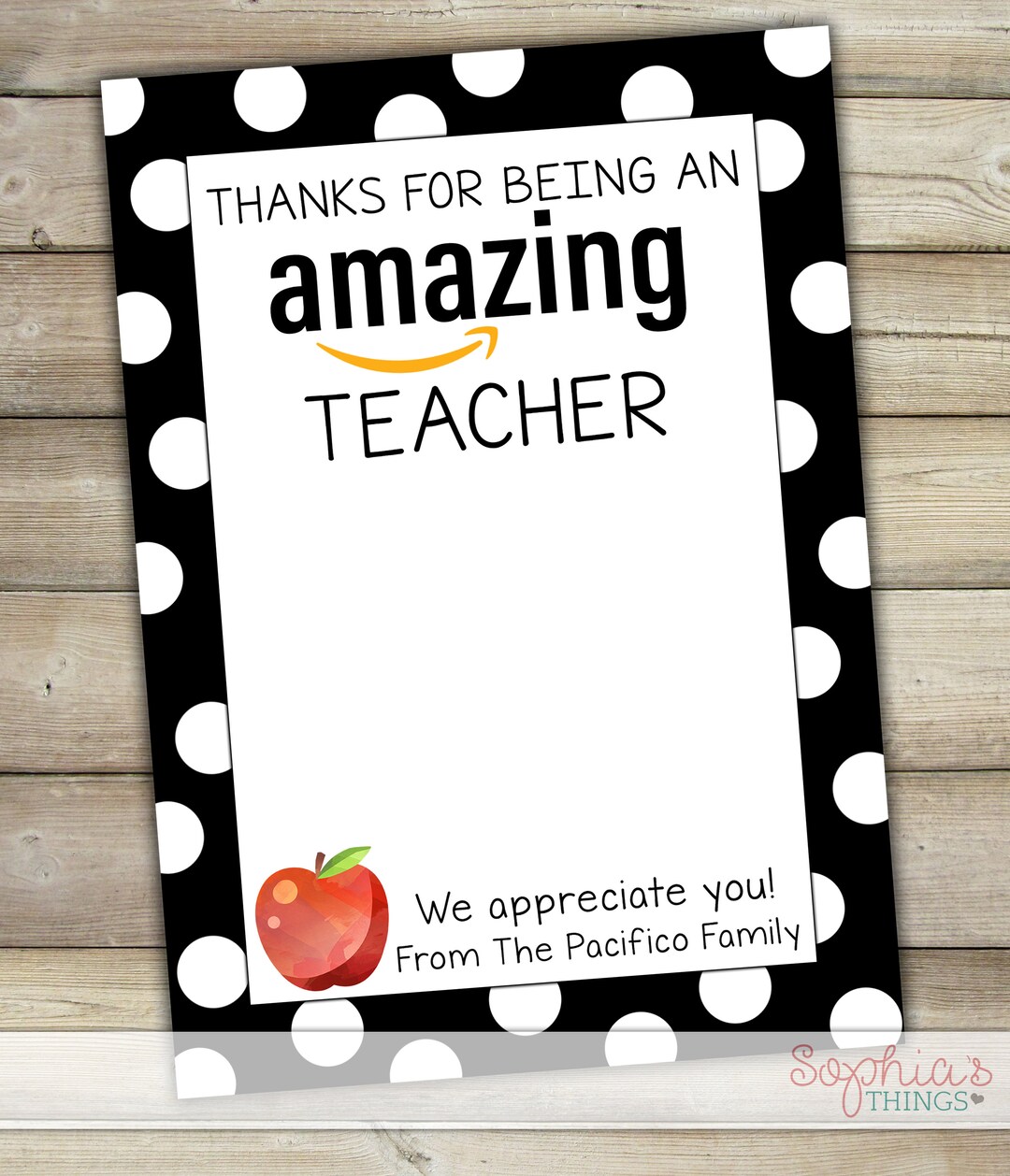 Printed Amazon Gift Card Holder Thanks For Being So Amazing - Etsy Denmark