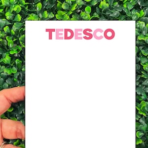 Custom Shaded Color Notepad: Personalized Stationery Gift