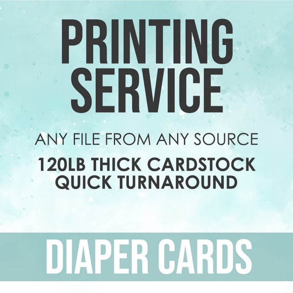 Print My Diaper Raffle Tickets, Professional Printing, Print My File From Another Etsy Shop, Books For Baby, Bring a Book Card, Insert Cards