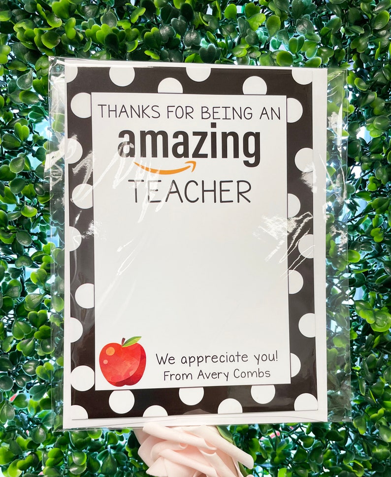 PRINTED Amazon Gift Card Holder, Thanks For Being So Amazing, Teacher Appreciation Gift Card Holder, Teacher Thank You Gift, Teacher Gift image 2