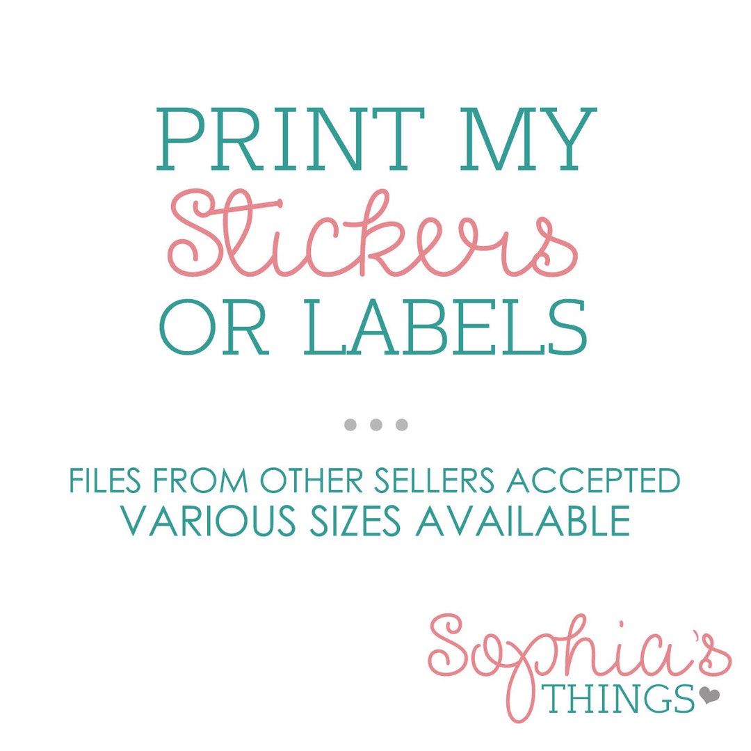 Print My Stickers Or Labels Print My Labels Print Only Etsy