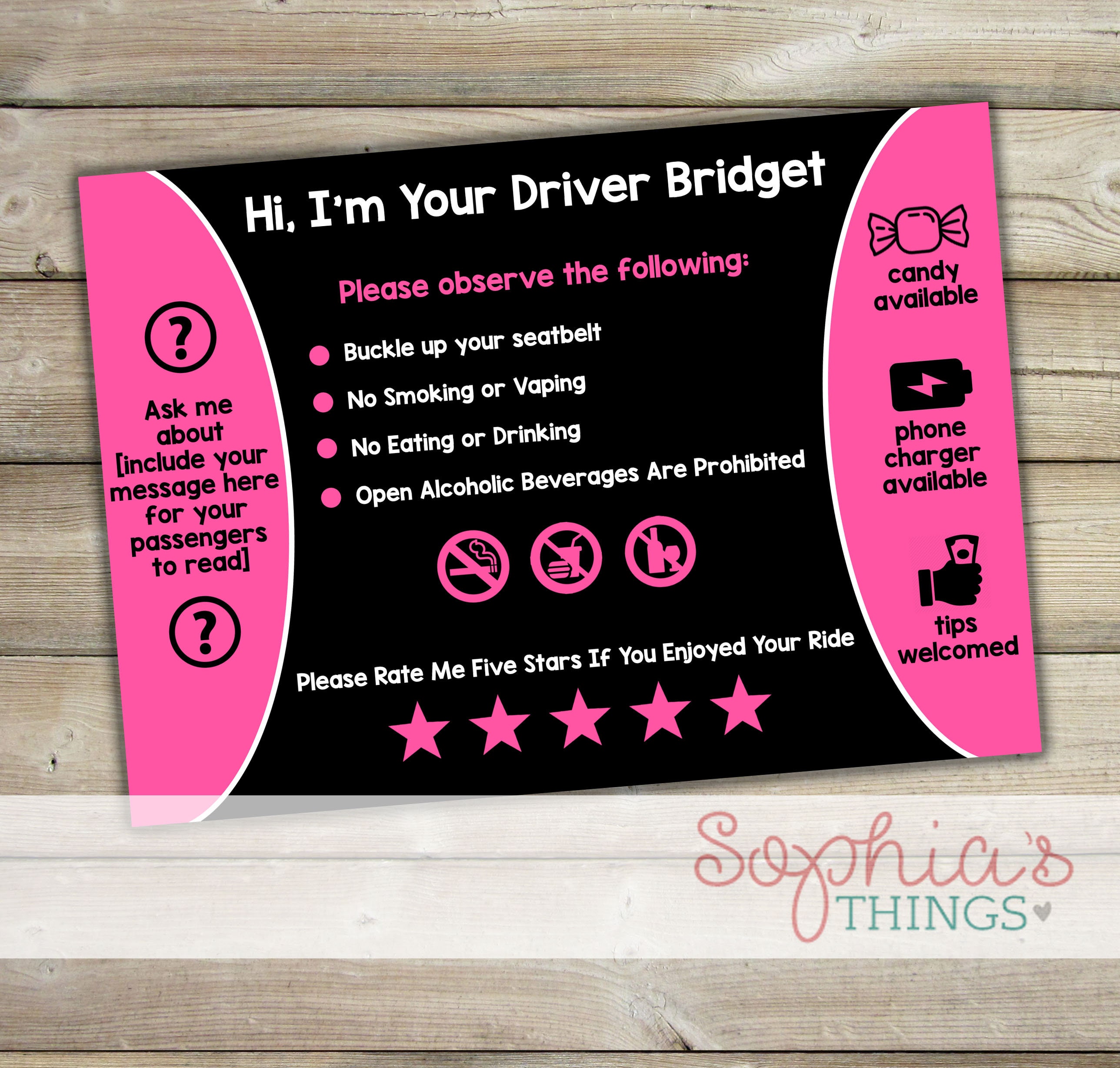 Free Printable Uber Signs