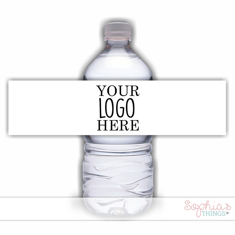 Custom Logo Water Bottle Labels WATERPROOF Water Bottle Etsy