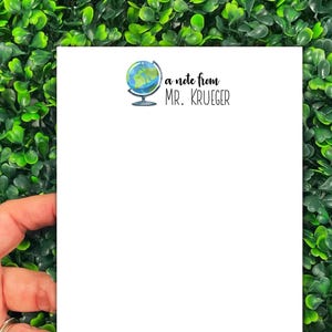 Social Studies Teacher Notepad: Personalized Geography & History Gift