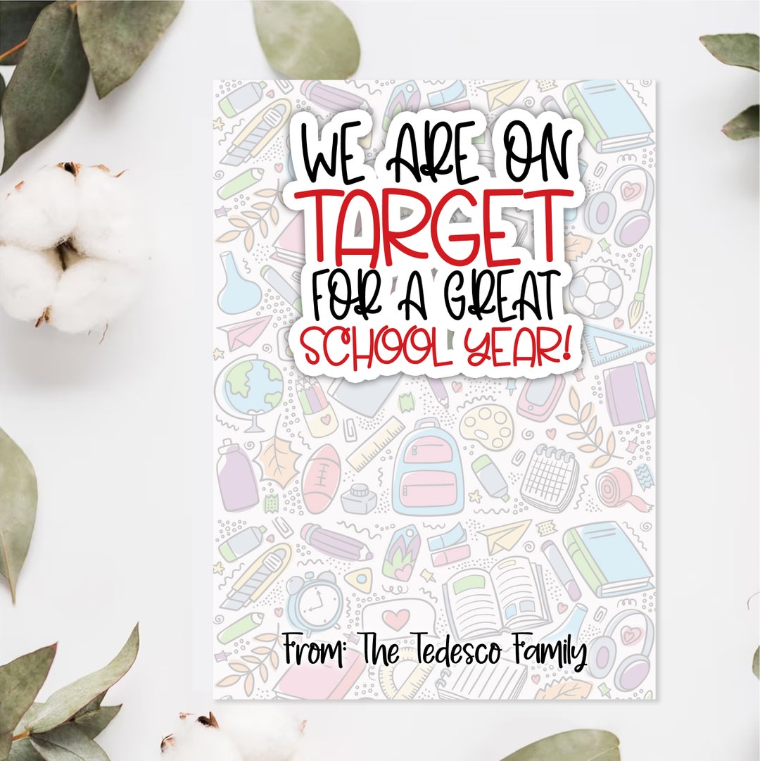 PRINTED Back to School Gift Card Holder, School Supply Gift Card Holder