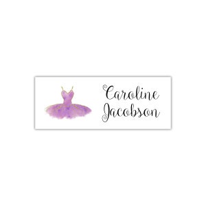 Ballerina Name Labels, Personalized School Supply Stickers, Waterproof Name  Labels for Daycare, Camp or School, 30 Ballet Themed Labels 