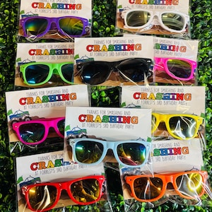 Personalized Monster Truck Birthday Sunglasses: Personalized Kids Party Favors - Sold Individually