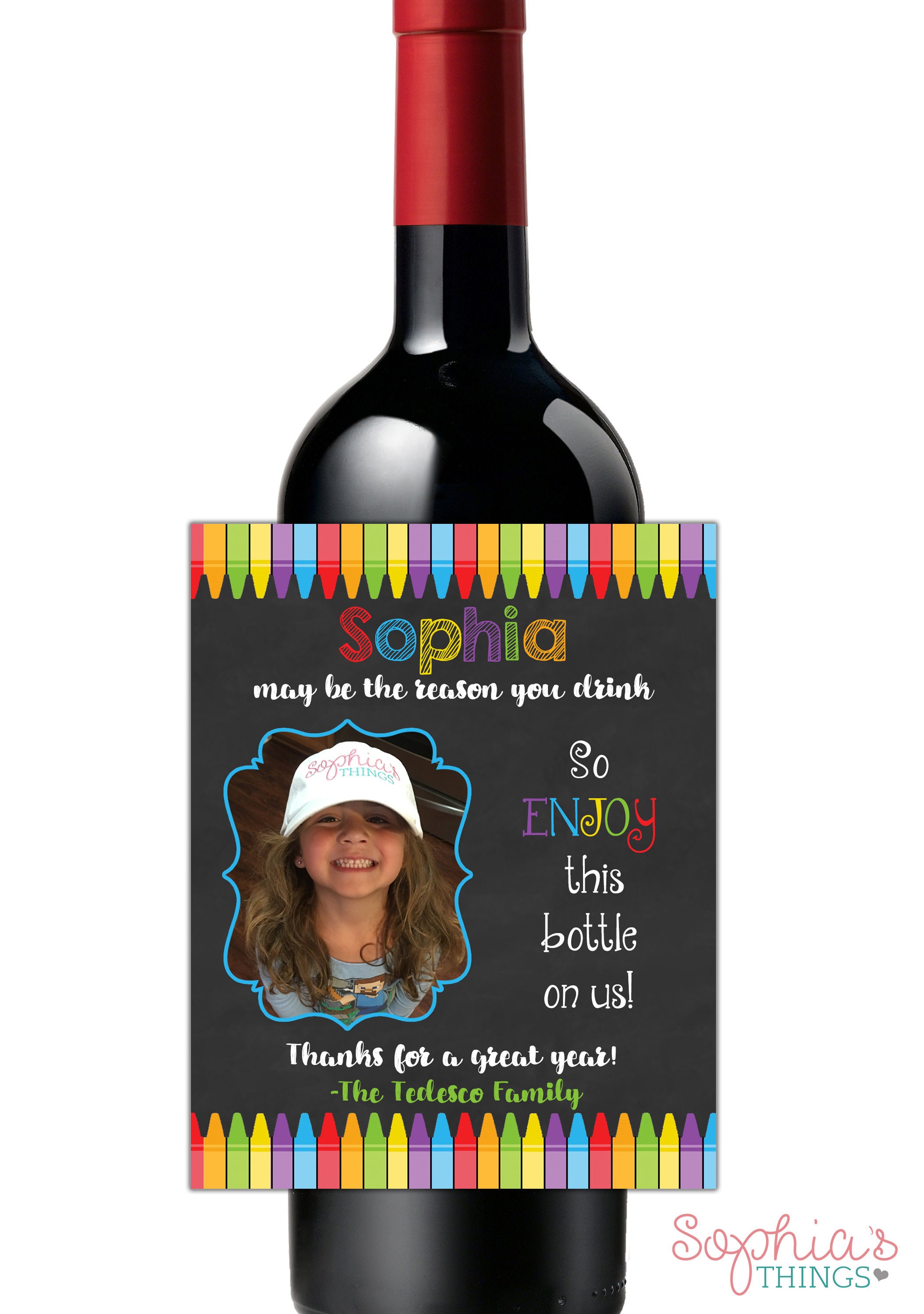 Teacher Gift / Alcohol Gift Tag / Alcohol Bottle Label 