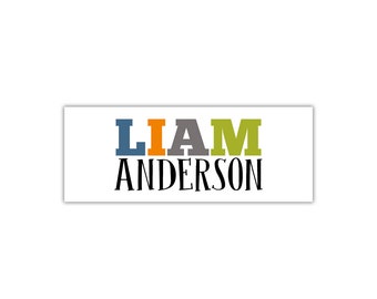 Boy Waterproof School Supply Label – Personalized Name Stickers for Kids, Daycare & Classroom
