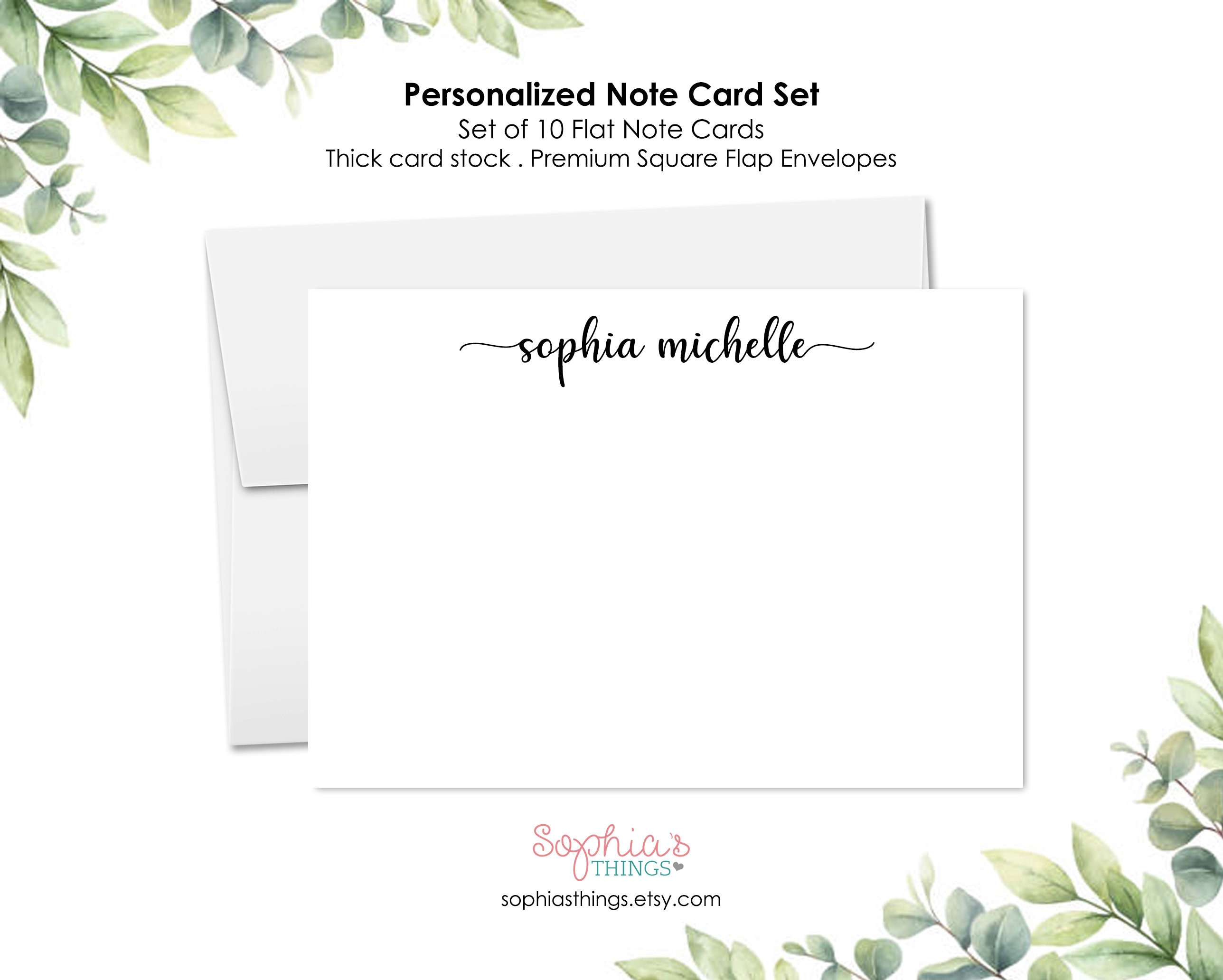 Script Personalized Notecard Set, Teacher Gift - Etsy