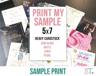 Invitation Printing Service | Matte, Glossy, Linen, Pearl Cardstock Samples