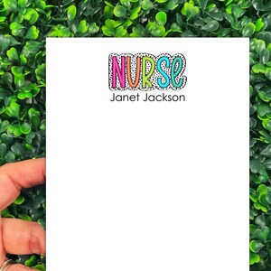 Personalized Nurse Notepad: Dalmatian Dots Stationery Gift