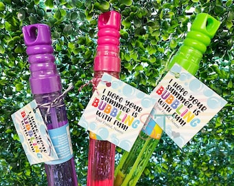 End of School Year Bubble Gift Tags: Summer Thank You