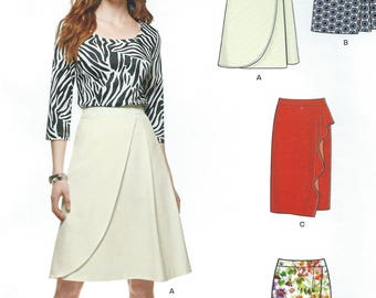 UNCUT New Look 6326 Skirt Sewing Pattern Size 10-12-14-16-18-20-22 Pencil Skirt, Modest Skirt, A Line Skirt, Beginners, Easy, Ruffle, Wrap