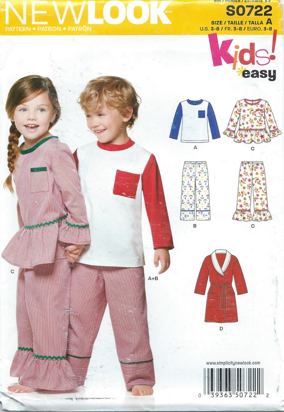 UNCUT Child's Toddler Pajamas Sewing Pattern New Look Etsy Beauteous Pajama Sewing Pattern UNCUT Child's Toddler Pajamas Sewing Pattern New Look Etsy Beauteous Pajama Sewing Pattern