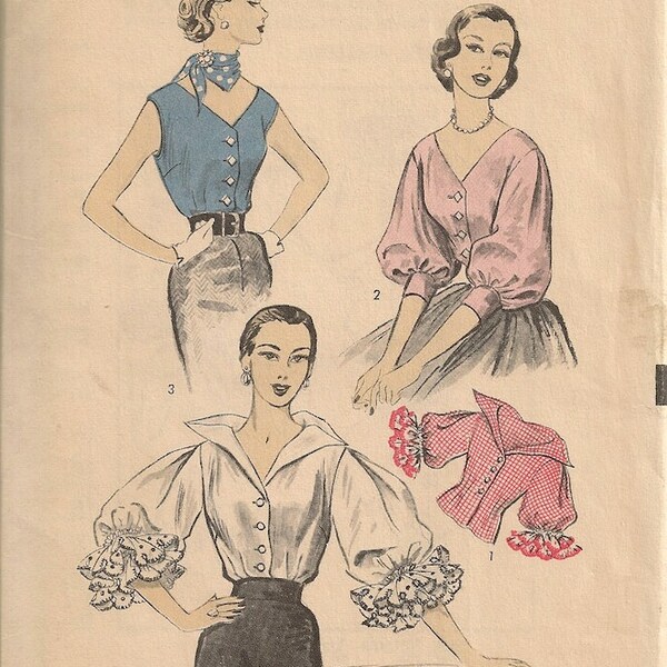 Vintage 1950's Blouse Pattern Advance 6280