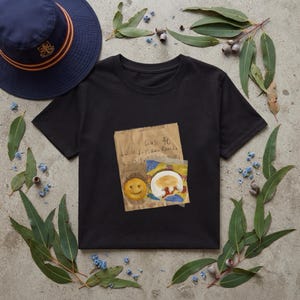 Aussie tuckshop classic tee | Canteen lunch order pizza roundas and potato smiley shirt