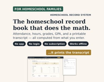 Sistema de registro para la educación en el hogar, libro de calificaciones y seguimiento de asistencia con promedio de calificaciones, expediente académico y boletín de calificaciones.