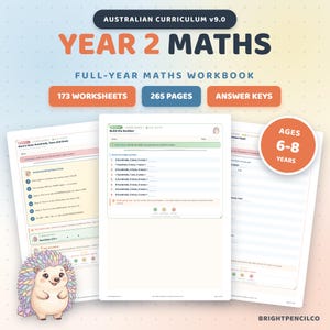 Year 2 Maths Worksheets Australian Curriculum | 173 Worksheets | Year 2 | ACARA v9.0 | Printable PDF | Answer Keys | Homeschool