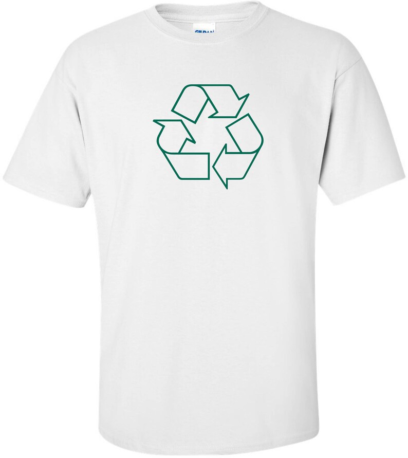 Recycle Symbol Outline Logo 100% Cotton T-shirt | Etsy