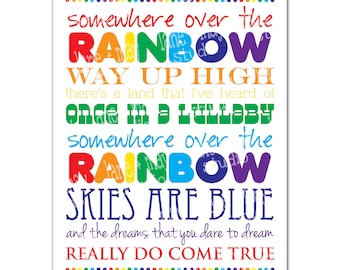 somewhere over the rainbow 18 x 24 digital print - INSTANT DOWNLOAD