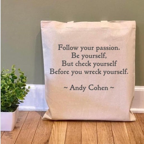 Andy Cohen Funny Tote Bag, Gift for Bravoholic, birthday gift for sister, housewarming gift for best friend, Gifts for Vanderpump Rules Fans