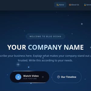 Blue Ocean | Kit de modèle Elementor pour entreprises | Création de sites web WordPress pour sociétés
