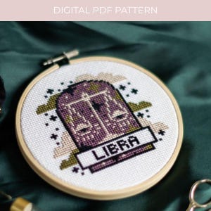 LIBRA PDF PATTERN Libra Zodiac Sign Modern Cross Stitch Horoscope Stars Floral Celestial Gothic Pdf Digital Pattern Beginner Friendly