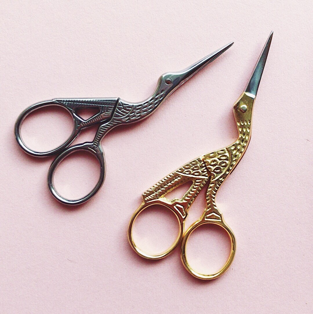 4.5 Stork Scissors - Gold - 9317385163000