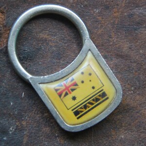 RARE Vintage Royal Navy Keyring, 1960-70s Royal Navy Keyring