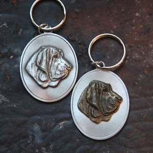 Vintage NEW OLD stock,vintage BLOODHOUND key chain, Silver Bloodhound key chain, Bloodhound key chain,Bloodhound keychain,bloodhound gift
