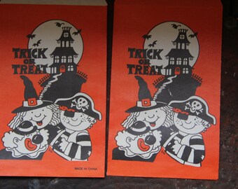 Vintage Halloween Ephemera 1960s Halloween ephemera,60/'s Halloween 6 NOS Vintage Trick or Treat Bags Vintage Black CatHaunted House bags