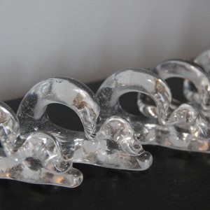 OOAK Set of (8) RARE Vintage Hand blown Napkin Rings & Place card holder, set of 8,vintage glass napkin rings, vintage place card holder