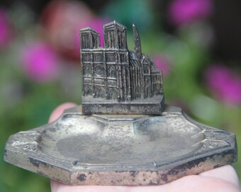 Vintage Notre Dame de Paris Souvenir Ashtray - Made in France