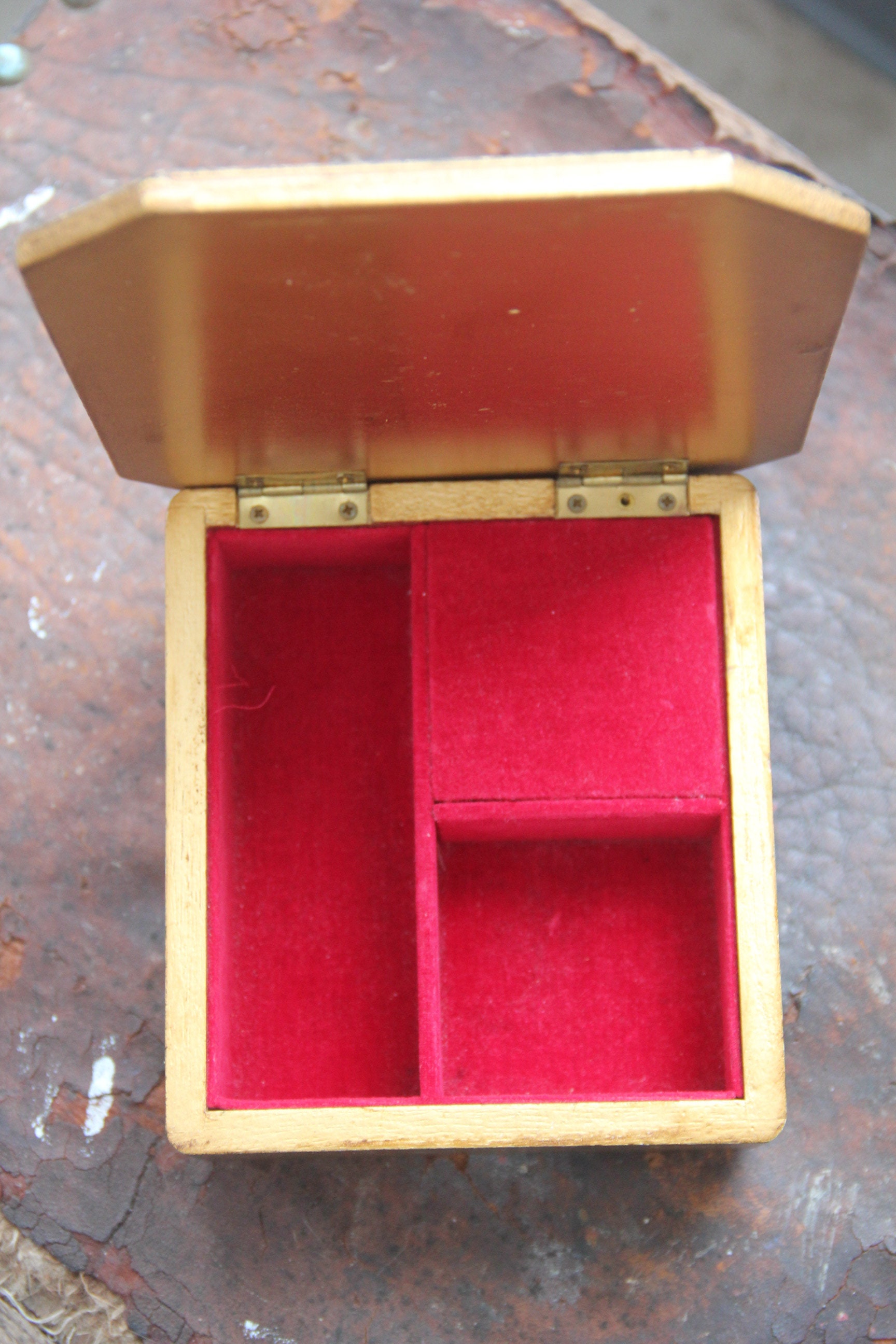 Vintage Gold jewelry box Victorian jewelry box Etsy