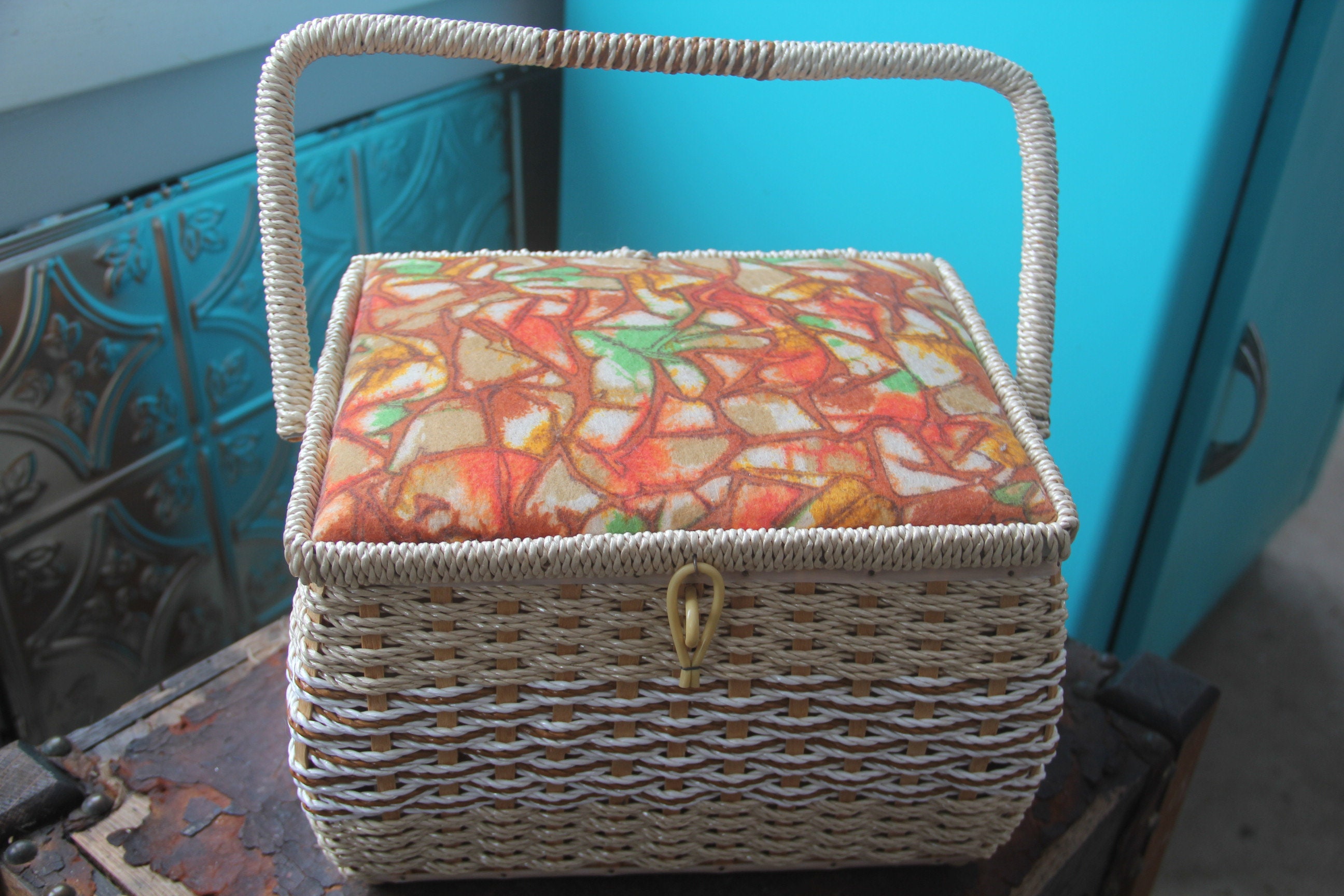 Singer Sewing Basket, Multicolor, 7.25 x 3.5 x 5