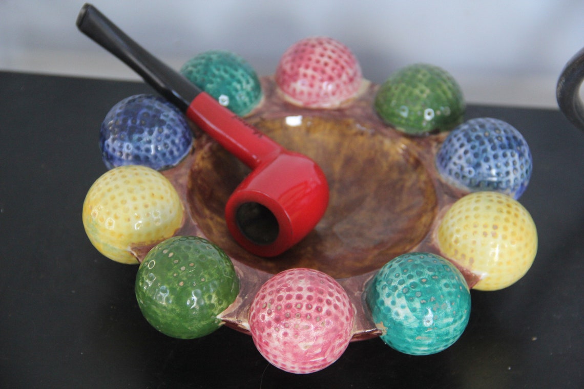 Vintage GOLF Ashtray 1973 Golfers ashtray vintage Golf Dump Etsy