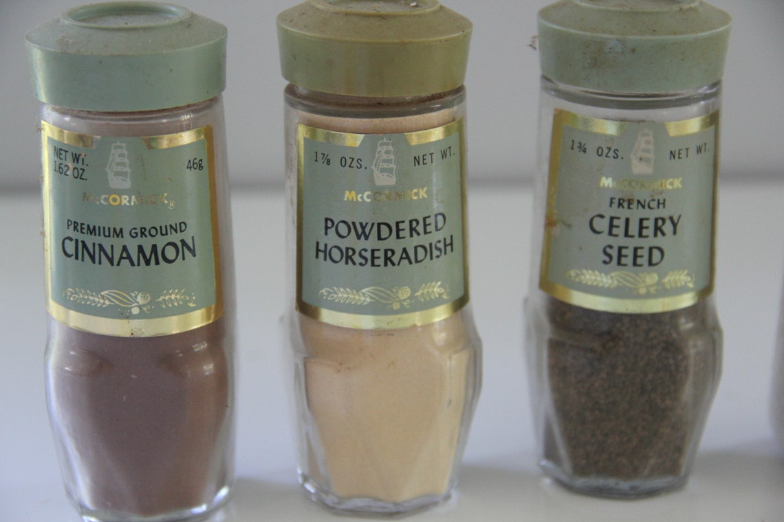 Lot of Vintage Mccormick Spice Jars 1970s80s Mccormick Spice Etsy