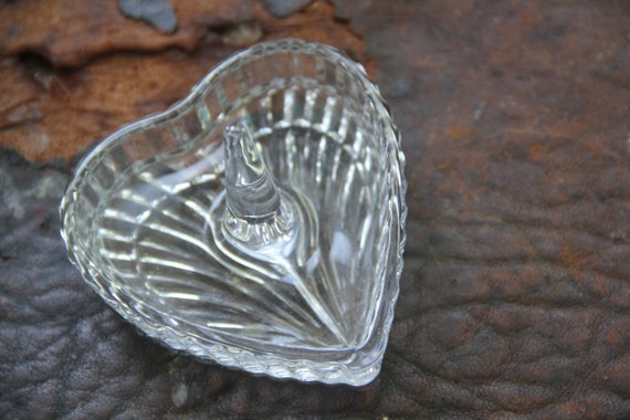 Heart Shape Glass Ring Holder Heart Shape Glass Ring Holder