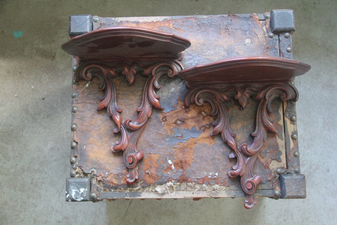 Pair of Vintage Wall Shelves Small Wall Shelf Etsy