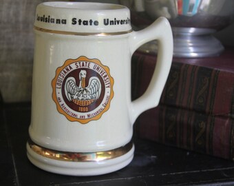 RARE Vintage Louisiana State University and Agricultural and Mechanical College Stein