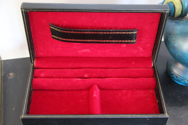 Men's Classic Vintage Black Jewelry BoxCuff Link Tie bar Etsy