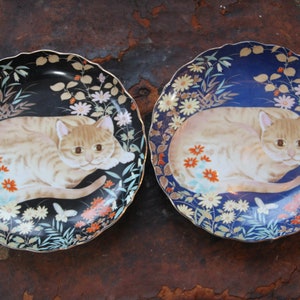 Vintage Royalton Hand Painted Cat and Mouse Dessert Plate