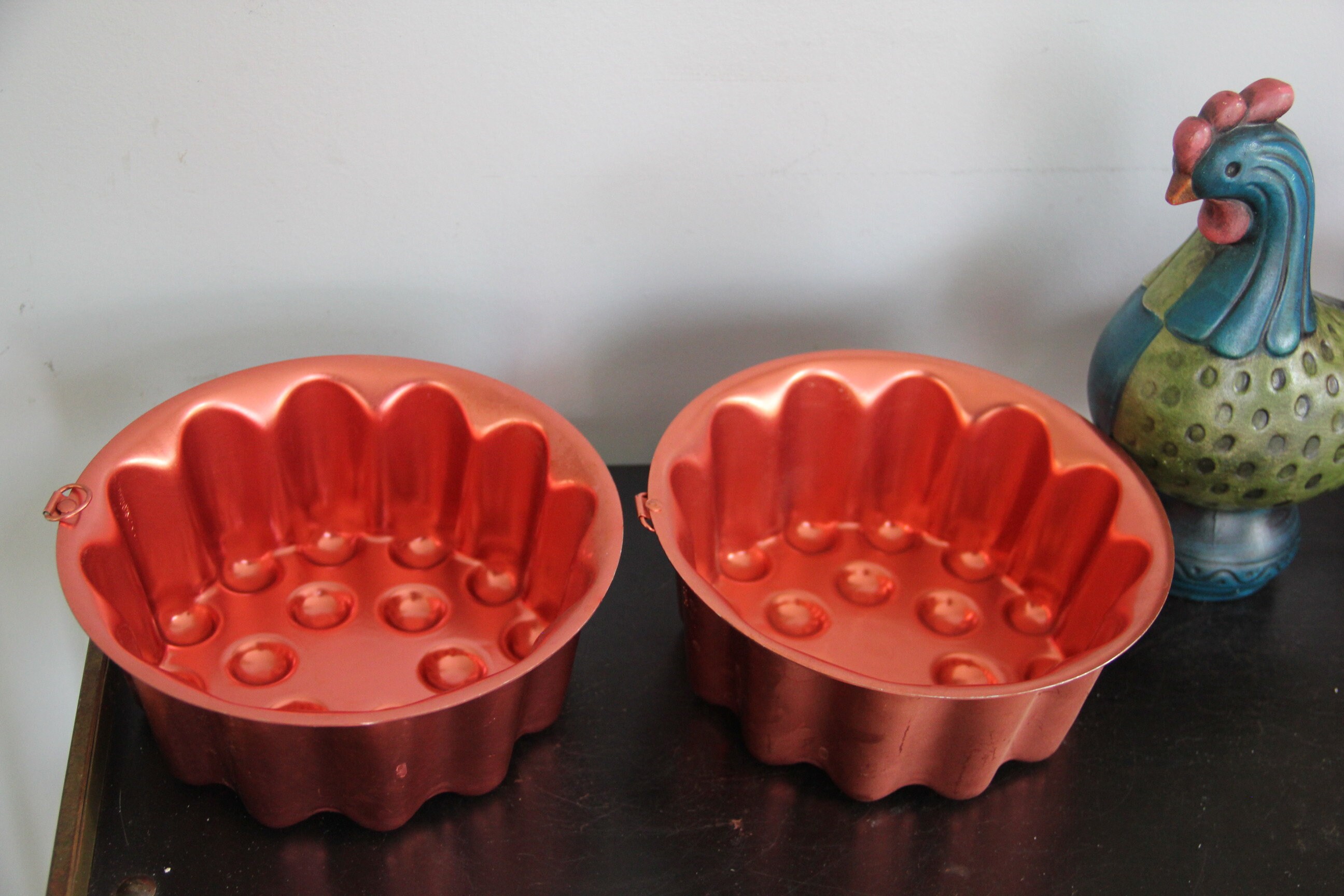 2 Vintage Copper Fancy Molds Vintage Jello Mold Matching Etsy