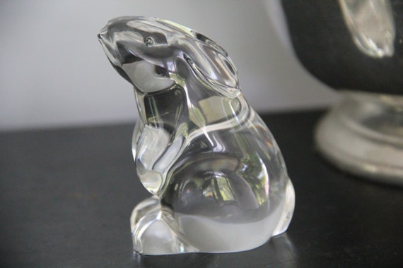 Vintage Baccarat Crystal Rabbit Figurine: Elegant Hare Decor - Etsy