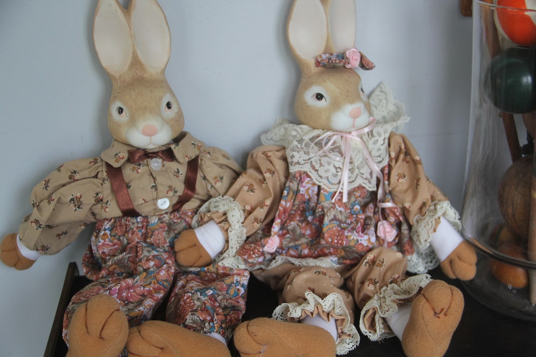 Vintage House of Lloyd Bunny Rabbit Dolls, Victorian Style, 1993 - Etsy