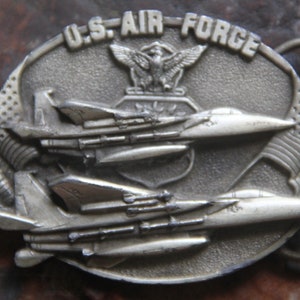 Vintage Air Force belt buckle, 1982 Bergamot Brass Works Belt Buckle Vintage US Air Force, vintage US Military buckle, vintage Air force