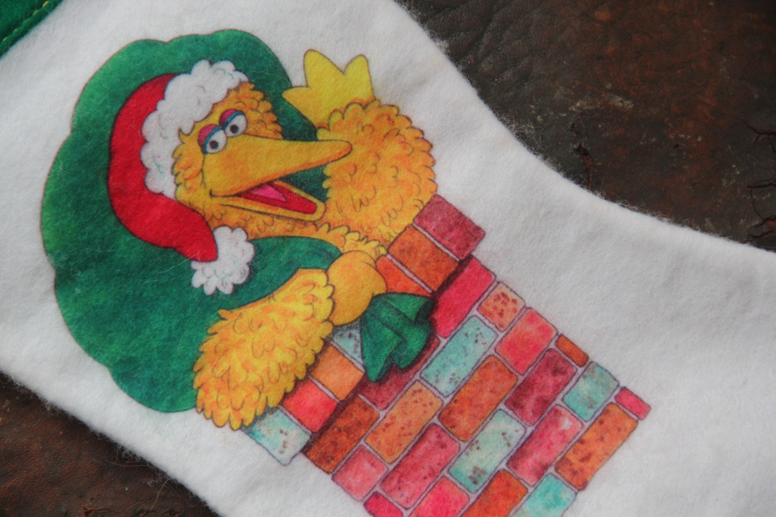 Vintage Big Bird Christmas Stocking Sesame Street Christmas - Etsy