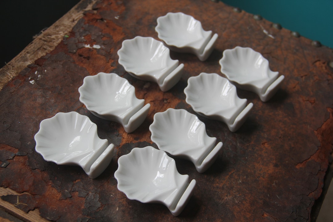 Shell Cellars 8 Vintage Porcelain Shell Salt Cellars, Shafford Co, Beach Decor - Etsy