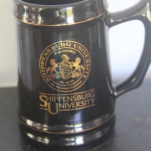 Vintage Shippensburg University, Shippensburg Ceramic Beer Steins, Shippensburg Mug, Shippensburg University Stein,
